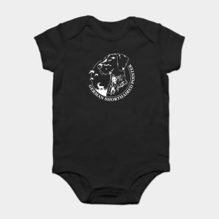 German Shorthaired Pointer dog portrait Baby Bodysuit